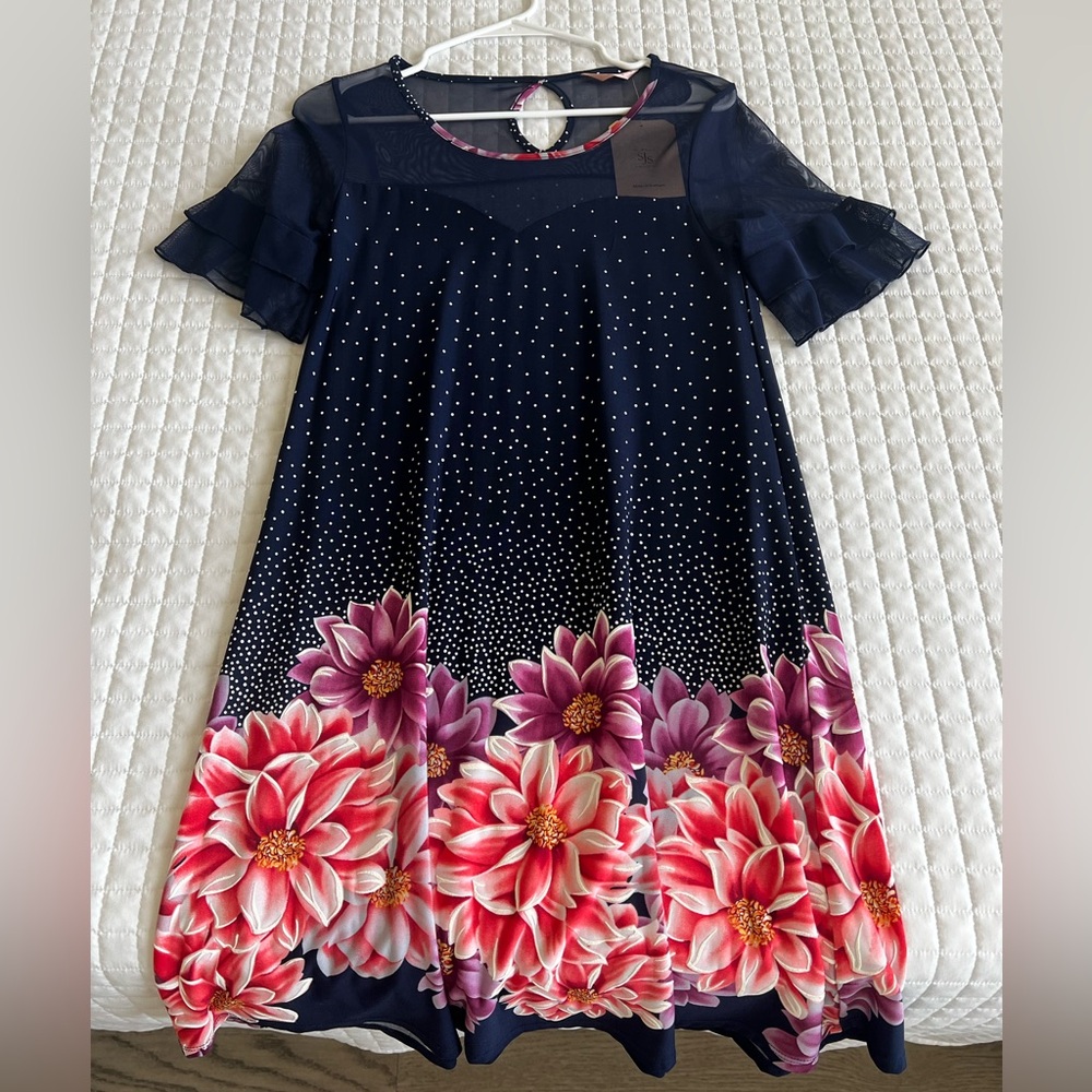 Floral Navy Womens Dress